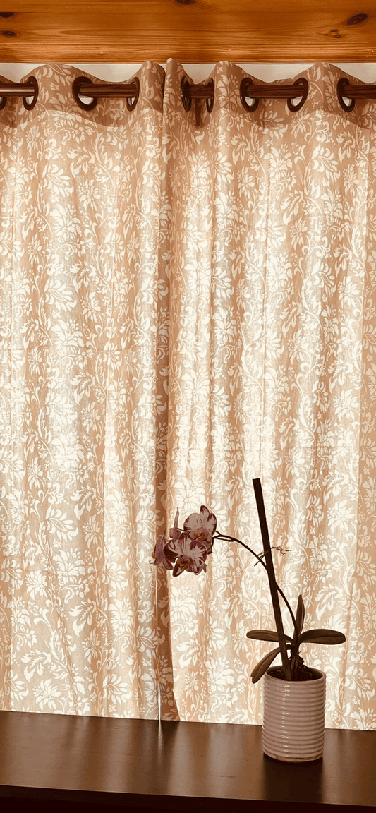 Beautifully Hand Printed Pure Cotton Curtains - Cotton Mill Nepal