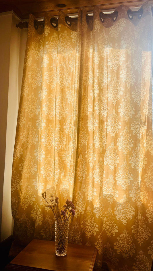 Beautifully Hand Printed Pure Cotton Curtains - Cotton Mill Nepal