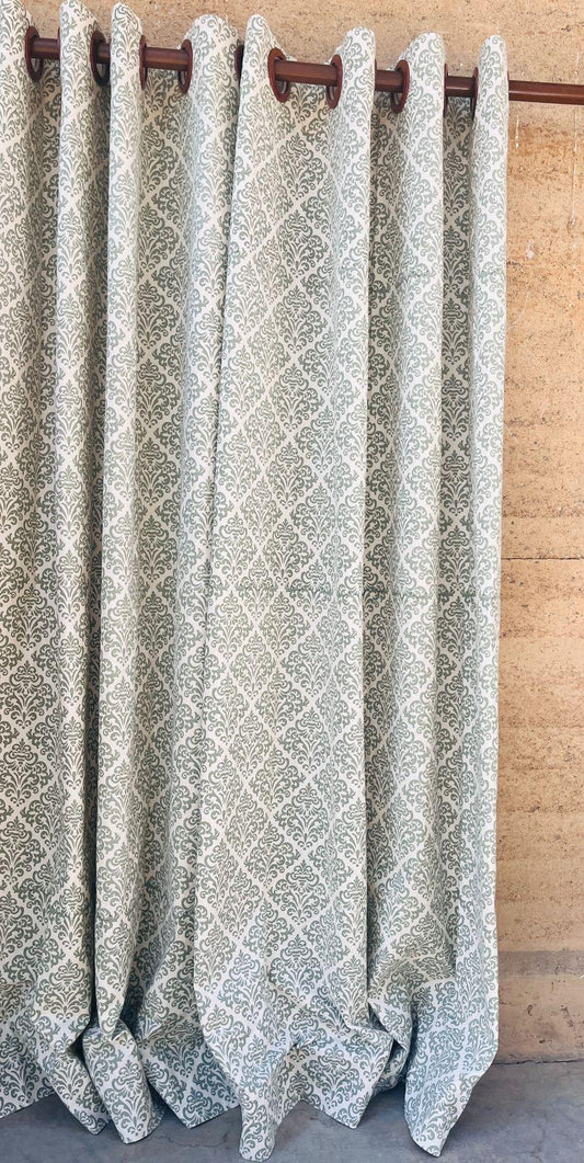 Beautifully Hand Printed Pure Cotton Curtains - Cotton Mill Nepal