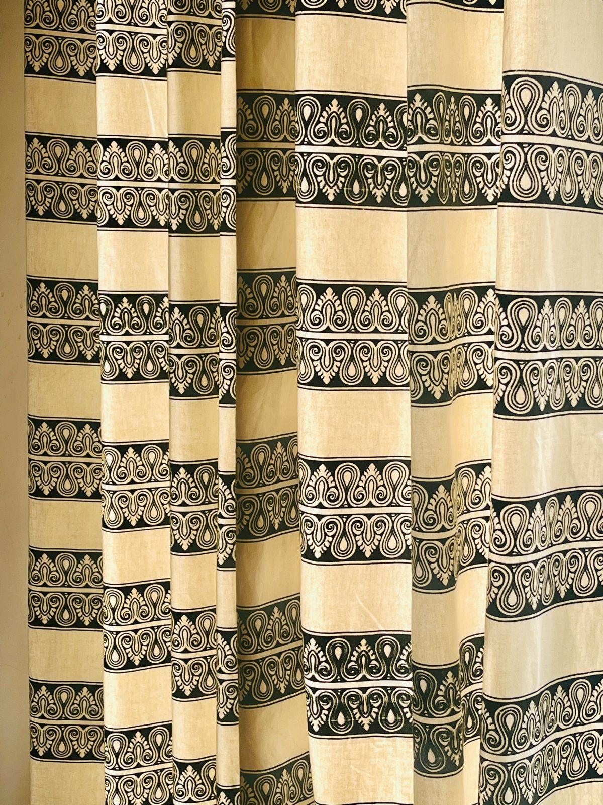 Beautifully Hand Printed Pure Cotton Curtains - Cotton Mill Nepal