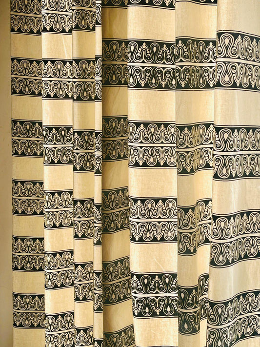 Beautifully Hand Printed Pure Cotton Curtains - Cotton Mill Nepal